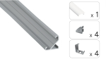 TEKKNI BARDE Set, silver, frozen cover, 3 m 2.0