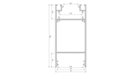 Lumines profile type DULIO lacquered white, 1 m
