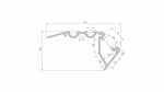 Lumines profile type Scala anodized silver, 1 m