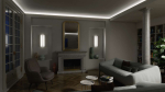 Lumines profile type LOGI lacquered white, 3 m