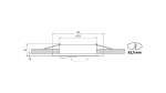Ceiling lighting point fitting QUADRO glass square - transparent