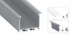 TEKKNI HEDE Set, silver, frozen cover, 2.02 m