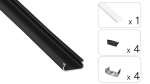 TEKKNI ORRE Set, black, frozen, 2.02 m 2.0