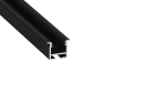 Lumines profile type inFLEXA lacquered black, 1 m