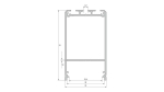Lumines profile type CLARO anodized silver, 1 m
