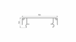 Lumines profile type Largo M1 lacquered white, 3 m