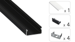 TEKKNI EGEN Set, black, milky cover, 2.02 m
