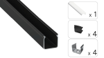 TEKKNI HELSE Set, black, milky cover, 2.02 m