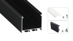 TEKKNI NORS Set, black, milky cover, 2.02 m
