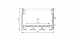 Lumines profile type ILEDO lacquered white, 1 m