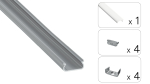 TEKKNI ORRE Set, silver, milky cover, 3 m 2.0