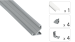 TEKKNI BARDE Set, silver, milky cover, 3 m 2.0