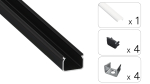 TEKKNI HOM Set, black, frozen, 2.02 m