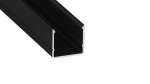 Lumines profile type RAI black lacquered, 2,02 m