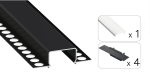 TEKKNI HORST Set, black, transparent cover, 3 m
